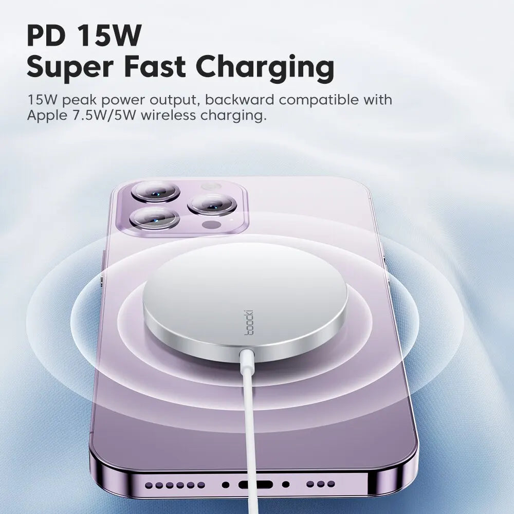 Toocki 15W Magnetic Wireless Charger  Attention